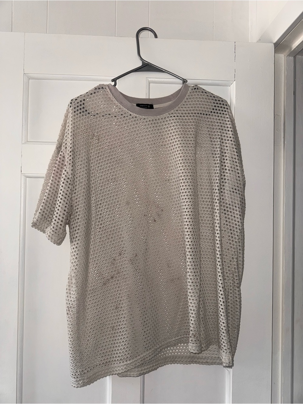 Forever 21 Beige Mesh Short Sleeve Tee